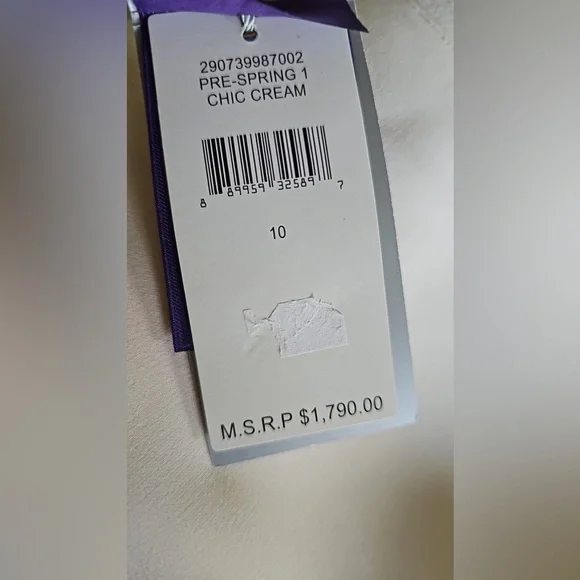 Ralph Lauren Purple Label Cream Silk Blouse 100% Silk - Picture 5 of 6